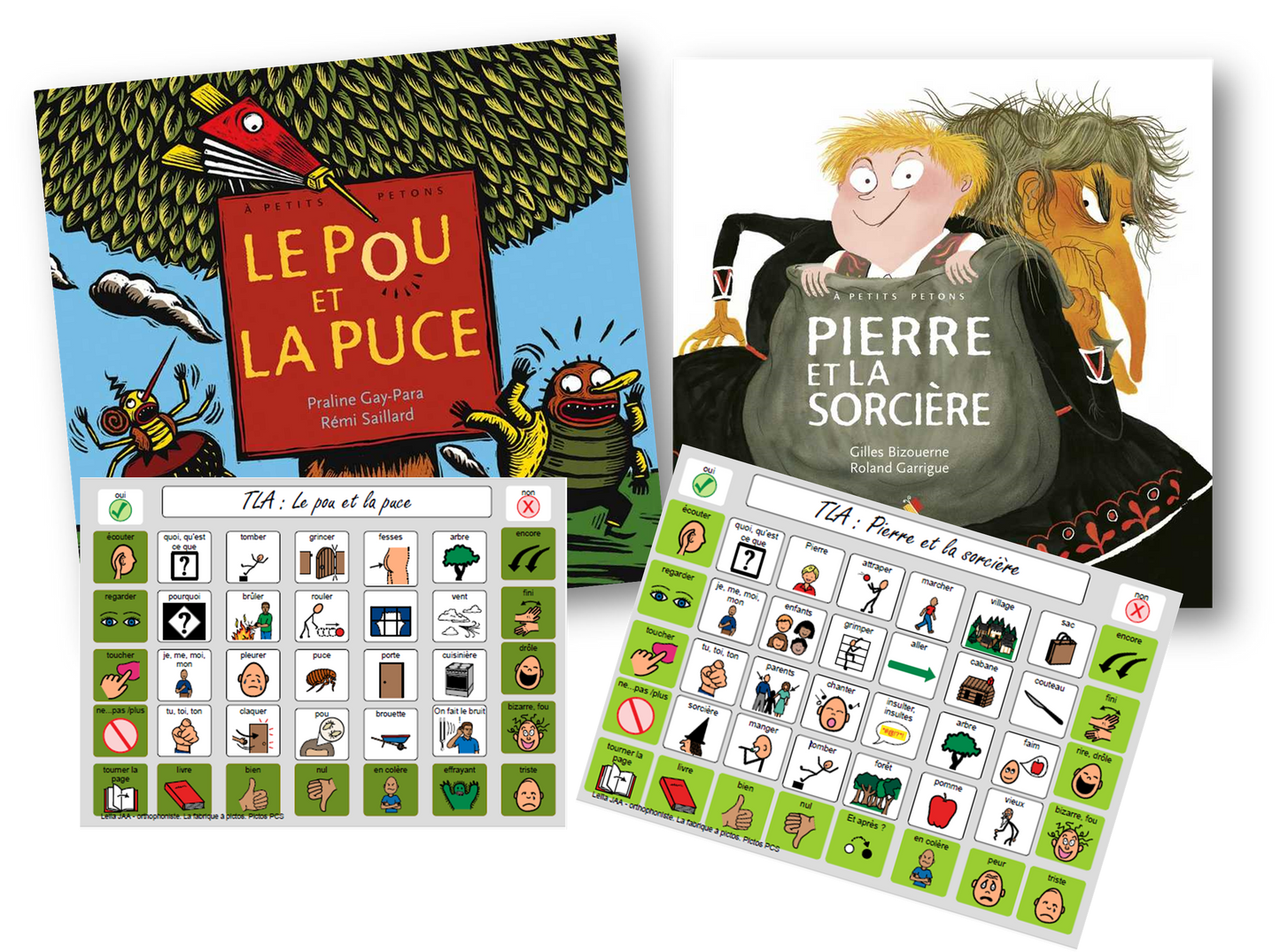 6 TLA - Livres "A petits petons" - Le bateau de Monsieur Zouglouglou & autres