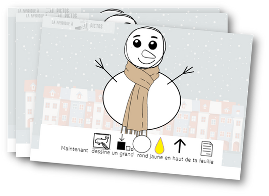 Les livres interactifs en pictogrammes (peinture & bonhomme de neige)