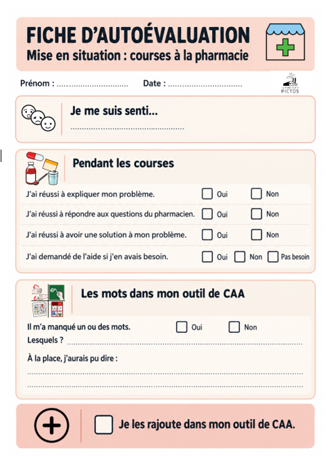 Mise en situation - courses à la pharmacie