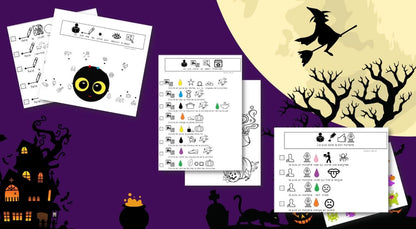 Le cahier de vacances en pictogrammes : spécial Halloween